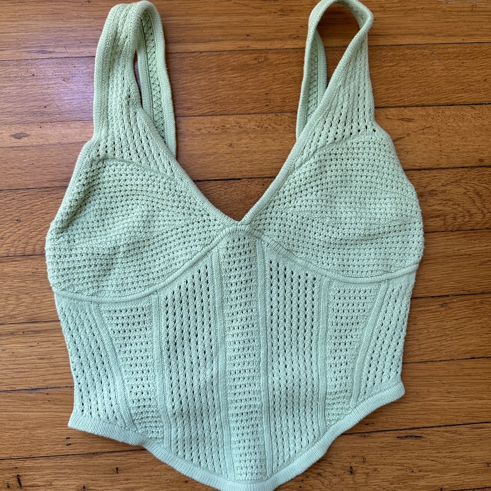 ALO  Green Knit Top